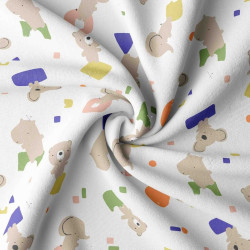 Printed Cotton HOKUS Off-White / Vivid Multicolored